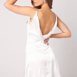 Moments New York Laylani Satin Dress White 36
