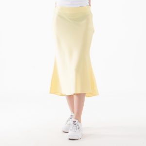 NA-KD - Satin skirt - Nederdele - Gul - 40