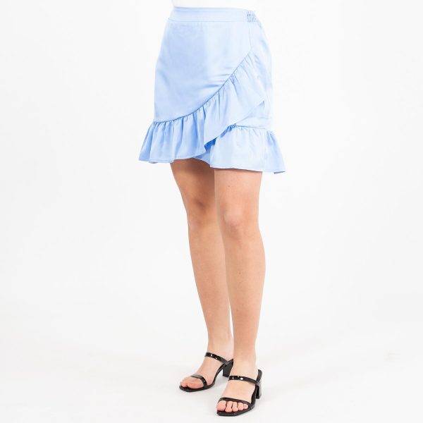 Pure friday - Purcaca skirt - Nederdele - LIGHT BLUE SATIN - XL