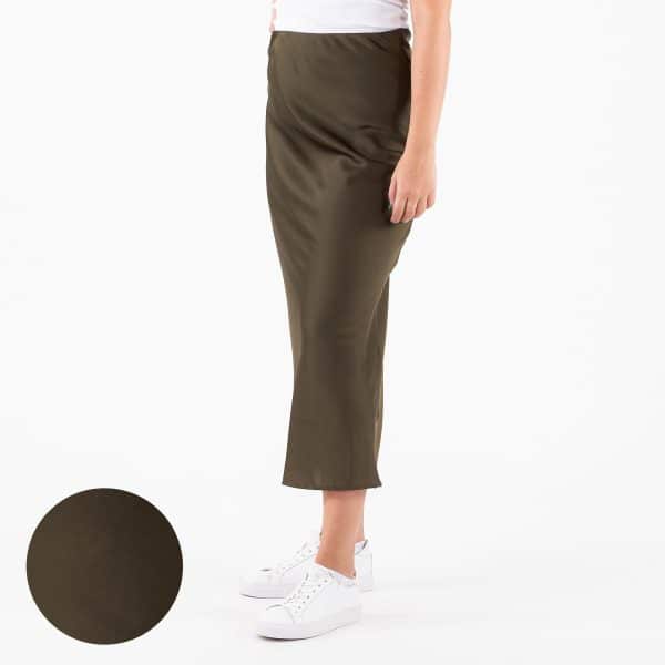 Pure friday - Pursarah satin skirt - Nederdele - Army - XS