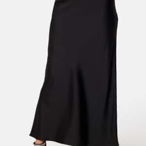 BUBBLEROOM Demi Maxi Satin Skirt Black 40