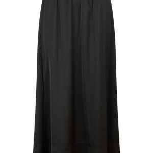 Neo Noir - Nederdel - Lenni Smooth Satin Skirt - Black