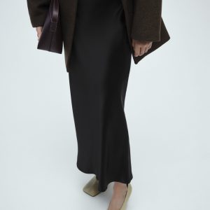 Midi Satin Skirt
