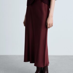 Midi Satin Skirt
